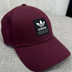 ADIDAS burgundy hat